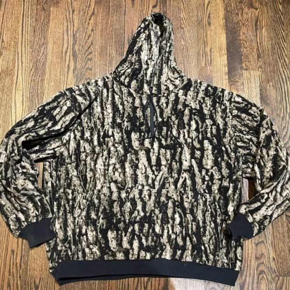 XXL Tall Men’s Camo 1/4 Zip Hooded Jacket Gander Mountain Fleece
